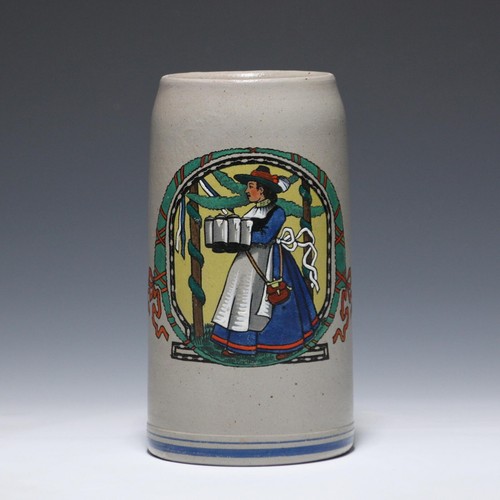 Jugendstil bierkrug mit - jugendstil,