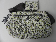 Neue Kipling Handtasche mit passenden Portemonnaise / Geldtasche, gemustert