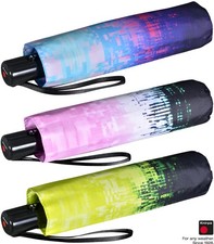Knirps Regenschirm Damen Taschenschirm Slim Duomatic Automatik leicht Matrix