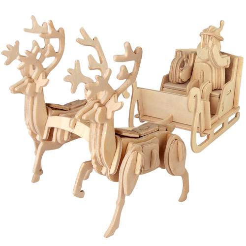 Weihnachtsmann holzbausatz - 3d,
