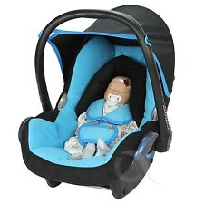 Ersatz Sitzbezug passt Maxi Cosi CabrioFix 0+ KOMPLETTSET türkis - schwarz
