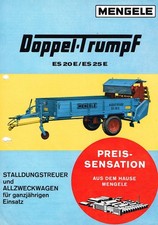 Mengele Stalldung-/Allzweckwagen Doppel- Trumpf ES 20/25 E, orig. Prospekt 1968