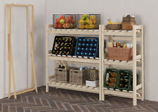 Kombiregal schmal Vorratsregal, Kistenregal, Lagerregal aus Massivholz