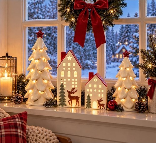 Led keramik tannenbaum - keramik,