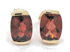 Granat Ohrstecker 585 Gelbgold