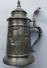 Zinnkrug mit Deckel, Frieling