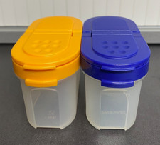 TUPPERWARE 2 Gewürz-Zwerg Behälter Nr: 1843 120 ml 6 cm hoch Tupper *