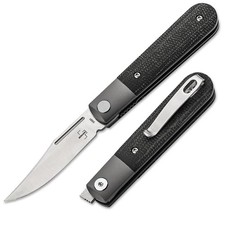 BÖKER PLUS® Modern Barlow EDC Taschenmesser Nitro-V Micarta Flipper Clip Schwarz