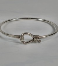 Sterling Silber Lasso Seil Armreif Armband gepunzt 13g zierlich stapelbar