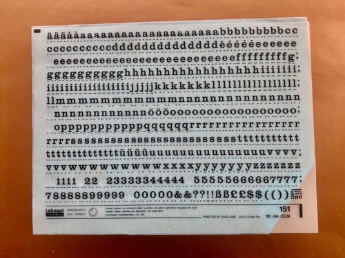 Letraset 151 24 - 151, .........