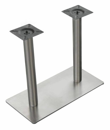 Edelstahl tischfuß doppel - edelstahl,