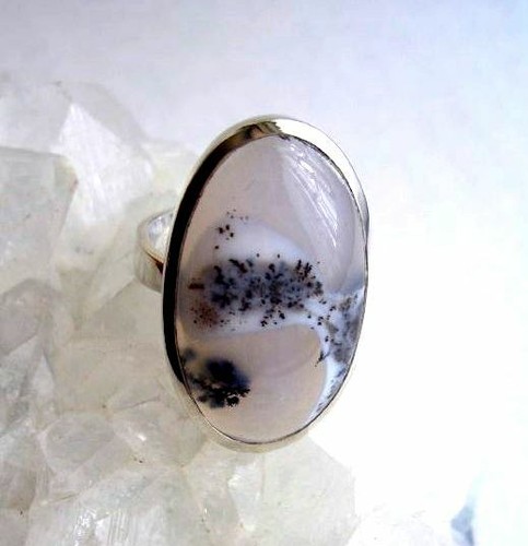 Ring mit dendriten - ring, opal,
