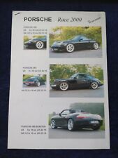 PORSCHE 996 964 986 Boxster Race 2000 Preisliste 2002