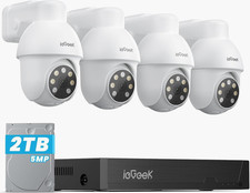 ieGeek 5MP PoE Kamerasystem Auto-Tracking Security CCTV mit 8 Kanälen, 2TB NVR