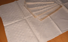 6 Alte Leinen Damast