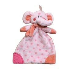 Schnusetuch Kuscheltuch Schnuffeltuch rosa Elefant m. Punkten