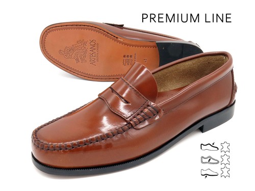 Leder penny loafer - penny, herren