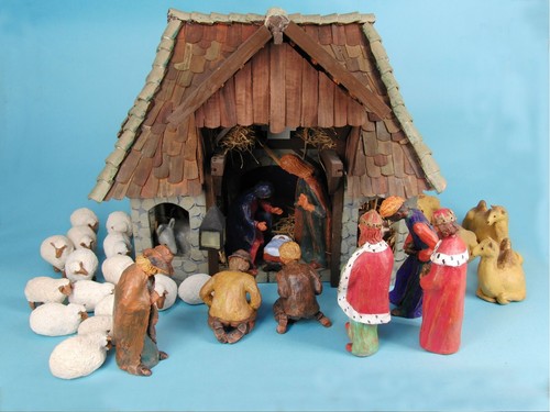 Alte weihnachtskrippe mit - alte, 31