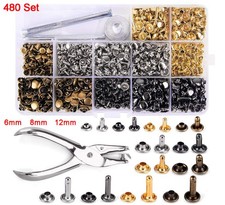 480 Set Leder Nieten