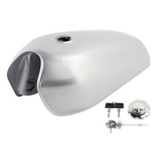 Benzintank Kraftstoffhahn Tankdeckel silber für Honda CG 125 CB 125 Cafe Racer
