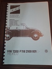 Bildkatalog 1988/ Teilekatalog VW Käfer 1200 / F118 2100 001 Mexiko 