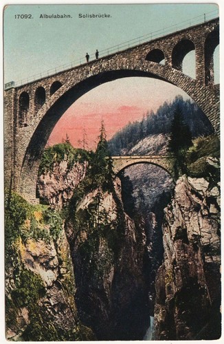 Albulabahn solisbrücke - albulabahn., solisbrücke.