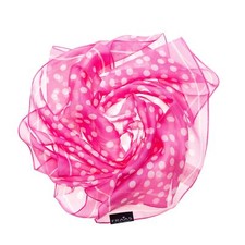 FRAAS Nickituch Halstuch pink gepunktet reine Seide 68x68 cm Chiffon