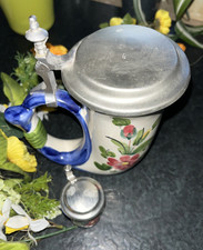Bierkrug mit zinndeckel - mit,