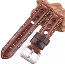 Uhrenarmband Uhrband Vintage Rindsleder Echtleder Armband Dornschließe Unisex