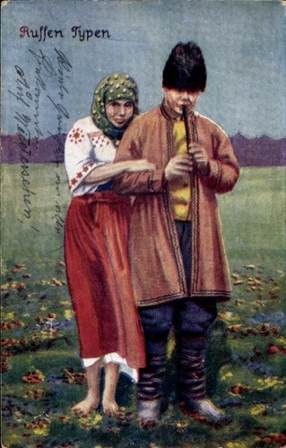 Paar russischer tracht - paar,