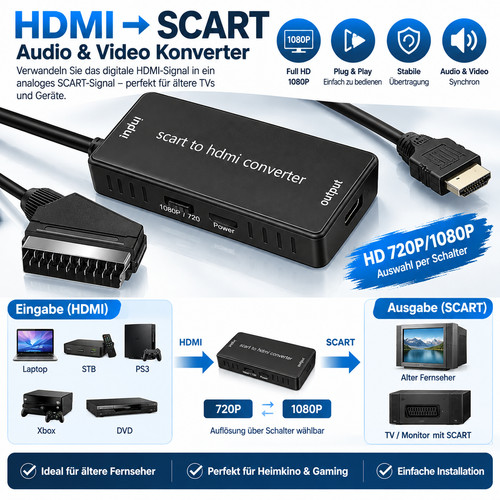 Hdmi scart adapter - für, tv