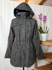 Outdoor Canvasmantel Jacke Quechua Decathlon Gr. M 38 tolle Extras graubraun