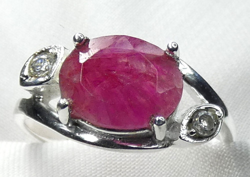 Rubin bergkristall ring - 💗rubin,