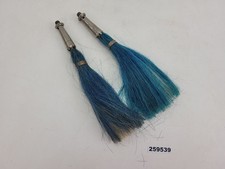 2x Kummet Quasten Büste Kopfputz Pferd blau Metallgewinde #259539