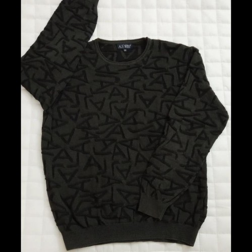 Men armani jeans sweater khaki - jeans,