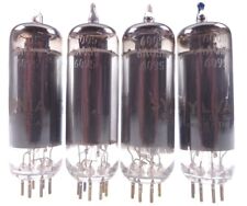 4x 6005 = 6AQ5W = EL90 Sylvania matched quad GOLD BRAND Radio Röhre tube >100%