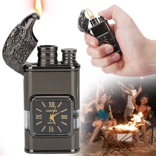 Feuerzeug mit uhr winddicht - mit, uhr,