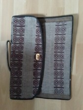 Aktentasche Promofil F.Maiga Stoff Laptoptasche aus Dakar Senegal grau Rot Braun