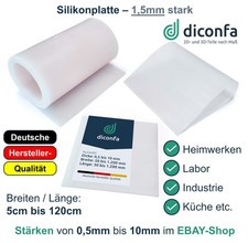 Silikon Matte 1,5mm transparent Lebensmittel FDA Platte - bis 120cm lang / breit