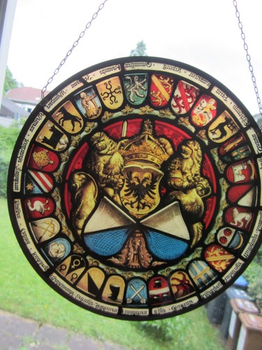 Fensterbild bleiglas 31cm - Ø,