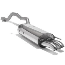 FOX Sportauspuff ESD 2x63 Dieseloptik für VW Bus T4 Kasten Pritsche Syncro ab 90