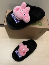 kinder hausschuhe Schwarz Black Peppa Pig Pantoffel 31 George Wutz