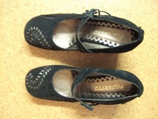 PROGETTO Schuhe/ Riemchen Pumps Gr.39 schwarz Veloursleder s.g. Zusatnd