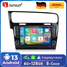 6G+128G Android 14 Carplay Autoradio Für VW Golf VII MK7 13-2020 GPS Navi 4G BT