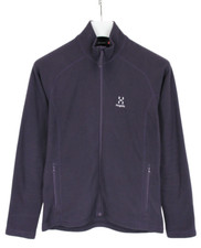 Haglofs Solo Jacket Sweatshirt Damen M Reißverschluss Hoher Kragen Vlies Lila