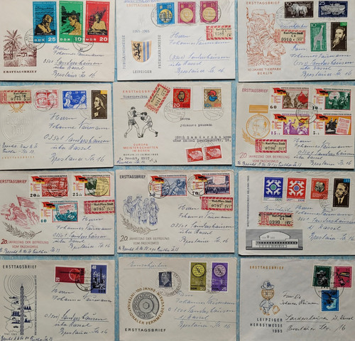 Ddr ersttagsbriefe fdc 1965 - ersttagsbriefe,