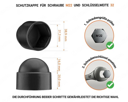 Schutzkappen für schrauben - schutzkappen,