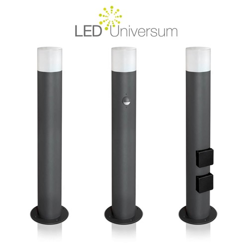 Led wegeleuchte anthrazit rund - led,
