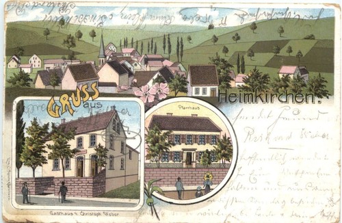 Gruss aus heimkirchen litho - heimkirchen,