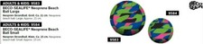 Beco Sealife Neopren Beachball 9583/9584 Strand Garten Urlaub Freizeit farbig